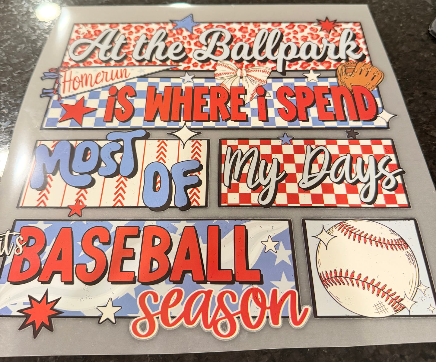 At the ball park is where I spend most of my days ￼