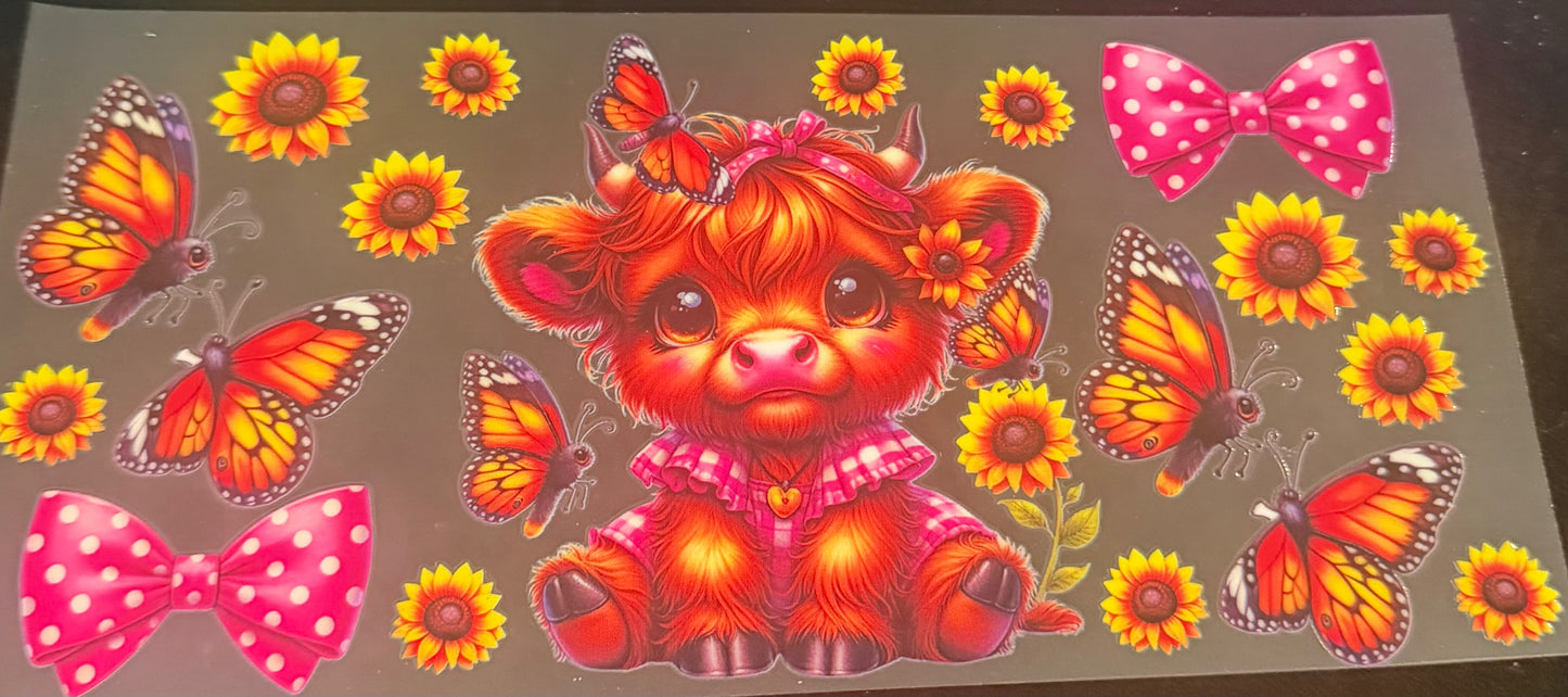 Cow sunflowers & butterflies