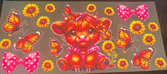 Cow sunflowers & butterflies