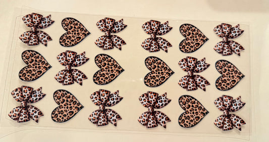 Cheetah hearts and bows ￼