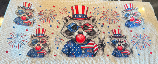 Patriotic raccoon