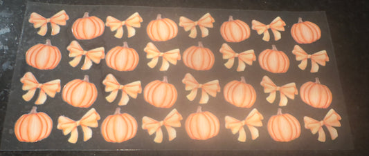 Pumpkin and bows wrap