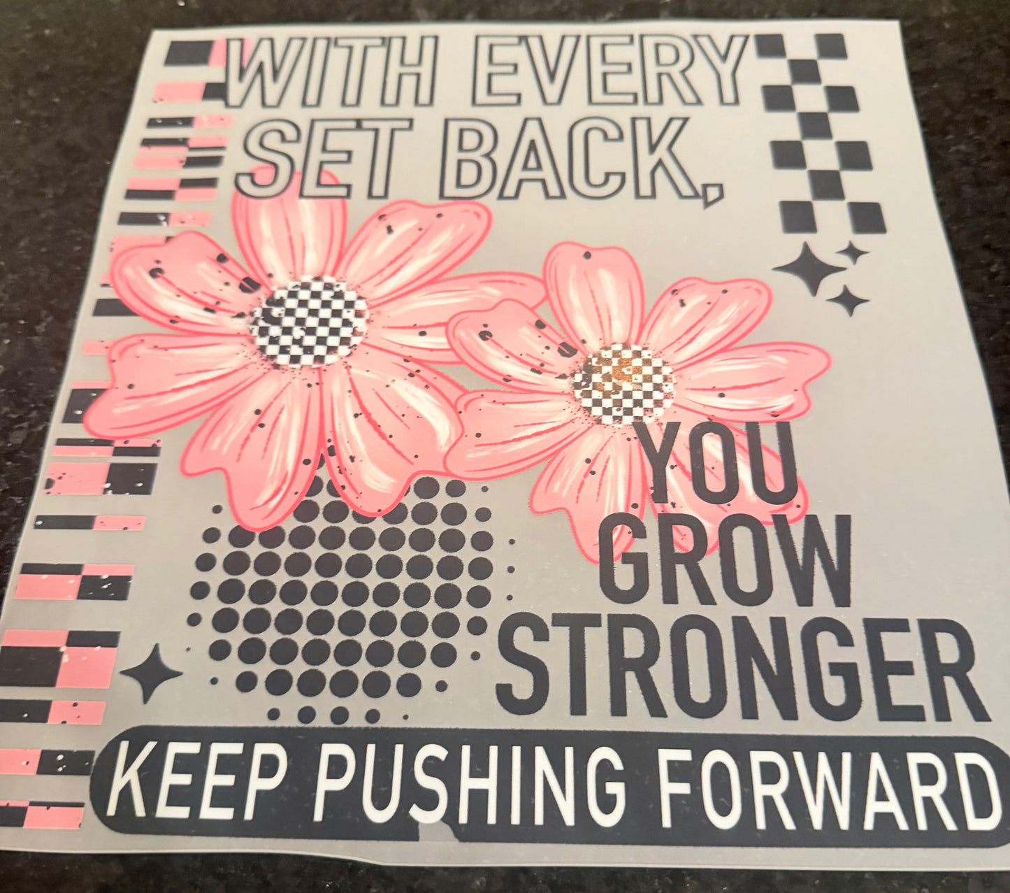 With every setback you grow stronger keep pushing forward ￼