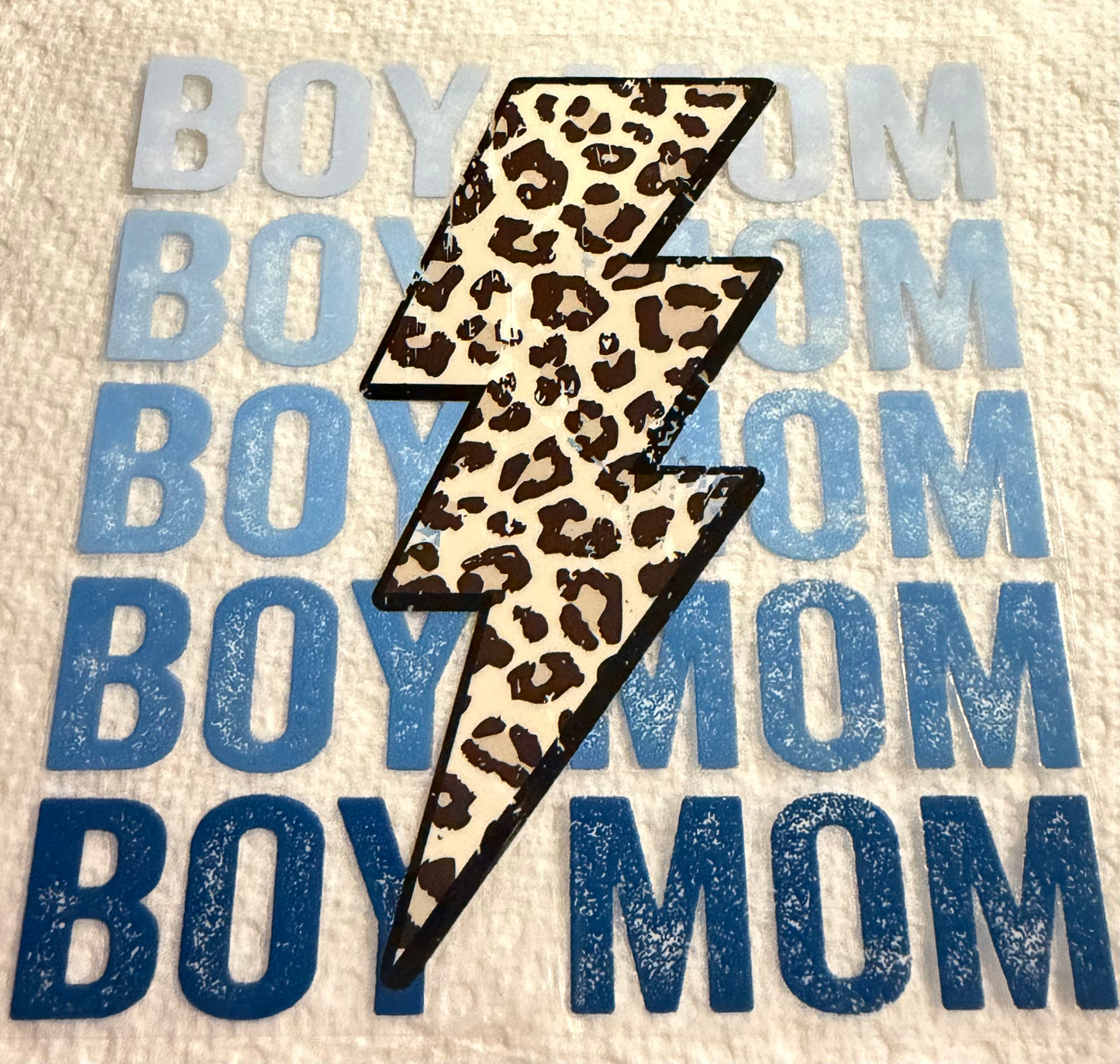 Boy mama cheetah bolt decal
