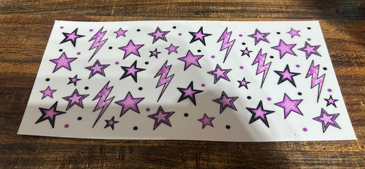 Purple stars and bolts wrap