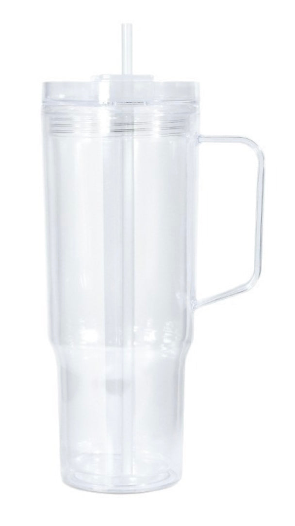 40 oz acrylic Snowglobe tumbler