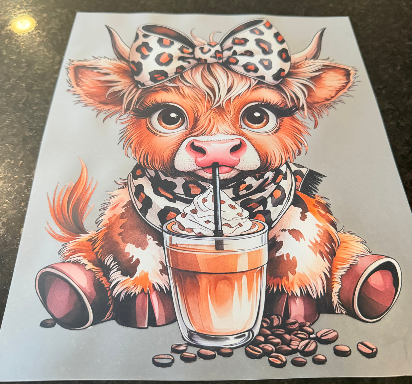 Cow with coffee