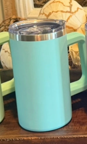 20 oz stainless steel mug (Good for hot & cold)