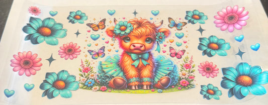Cow teal tutu