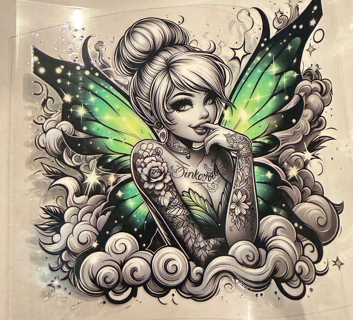 Tattooed Tinkerbell decal