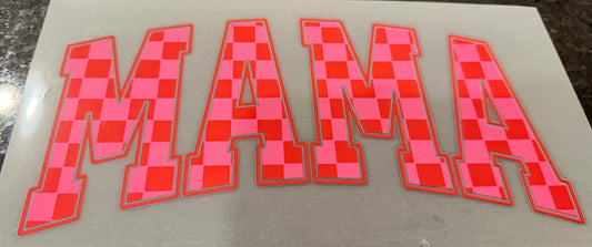 Checkered pink mama