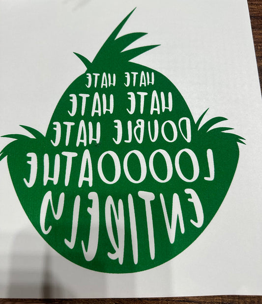 Grinch shirt transfer