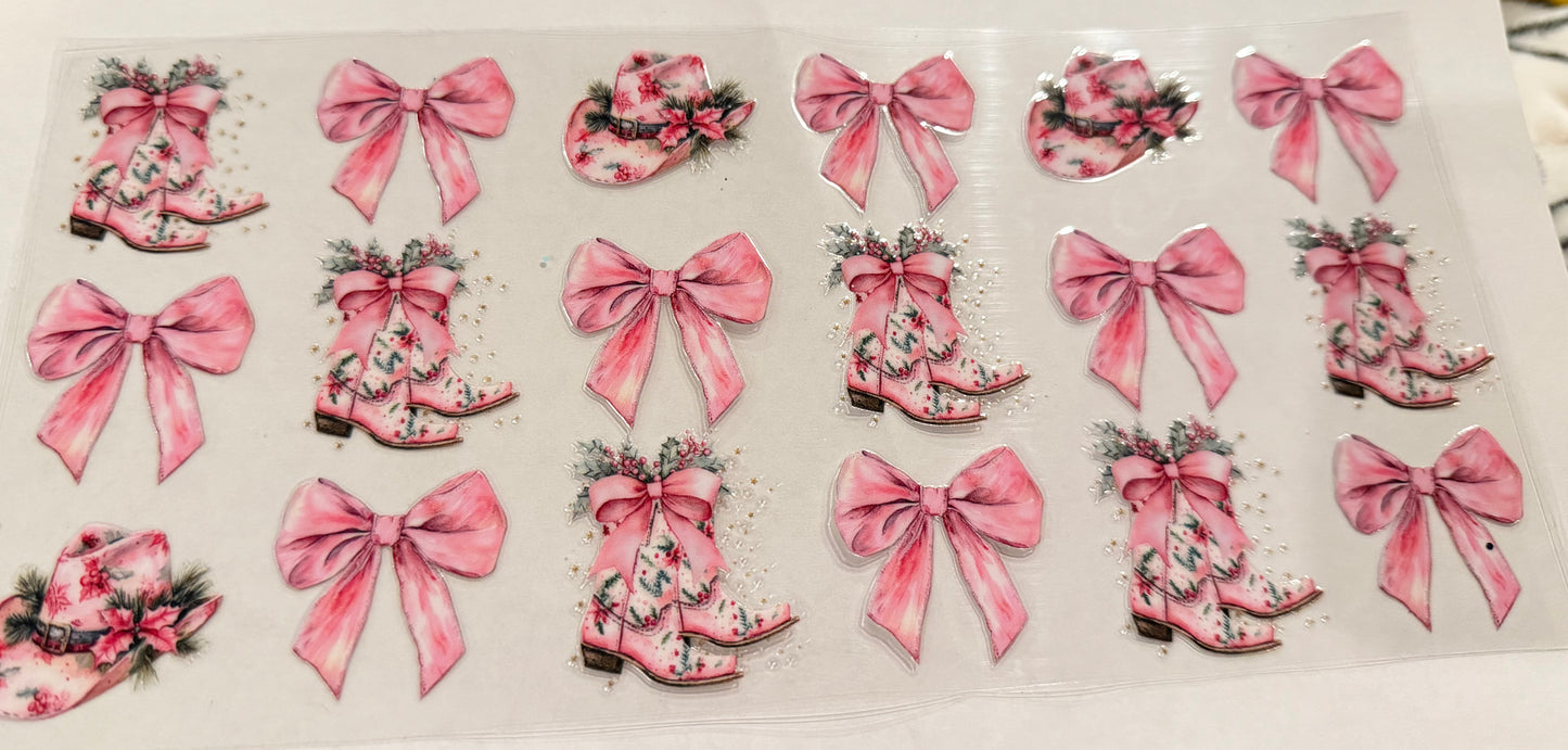 Pink boots, bows, and hats ￼