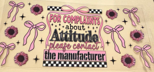 For complaints about attitude