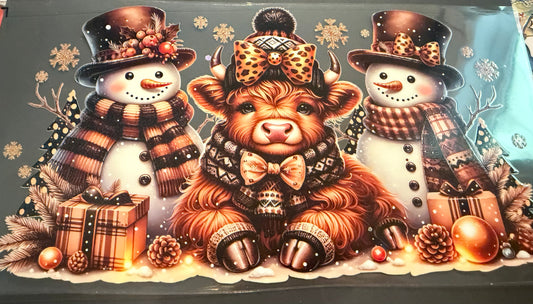 Christmas cow and snowman 7