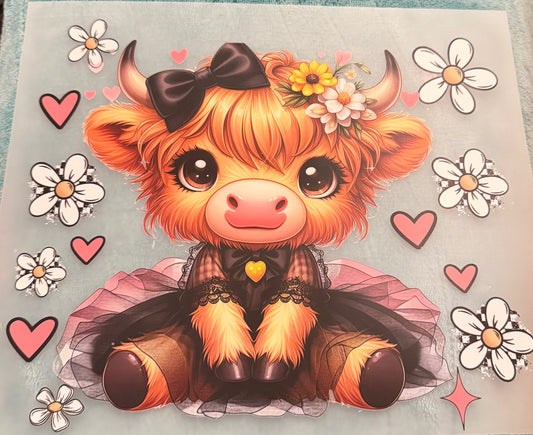 Cow pink black tutu