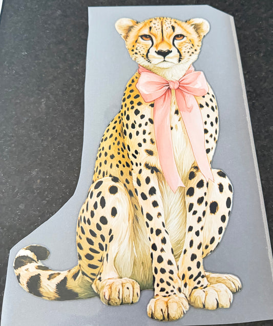 Cheetah pink bow