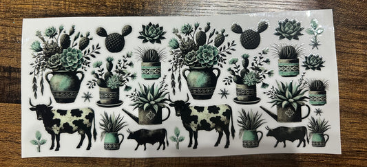 Cows and succulents wrap