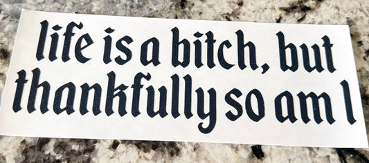 Life’s a bitch, but thankfully, so am I ￼