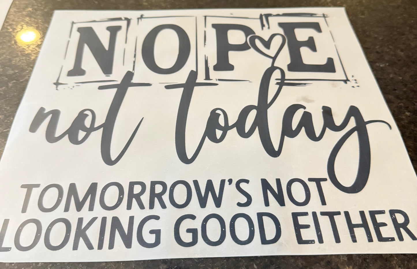 Nope not today tomorrows not looking good either