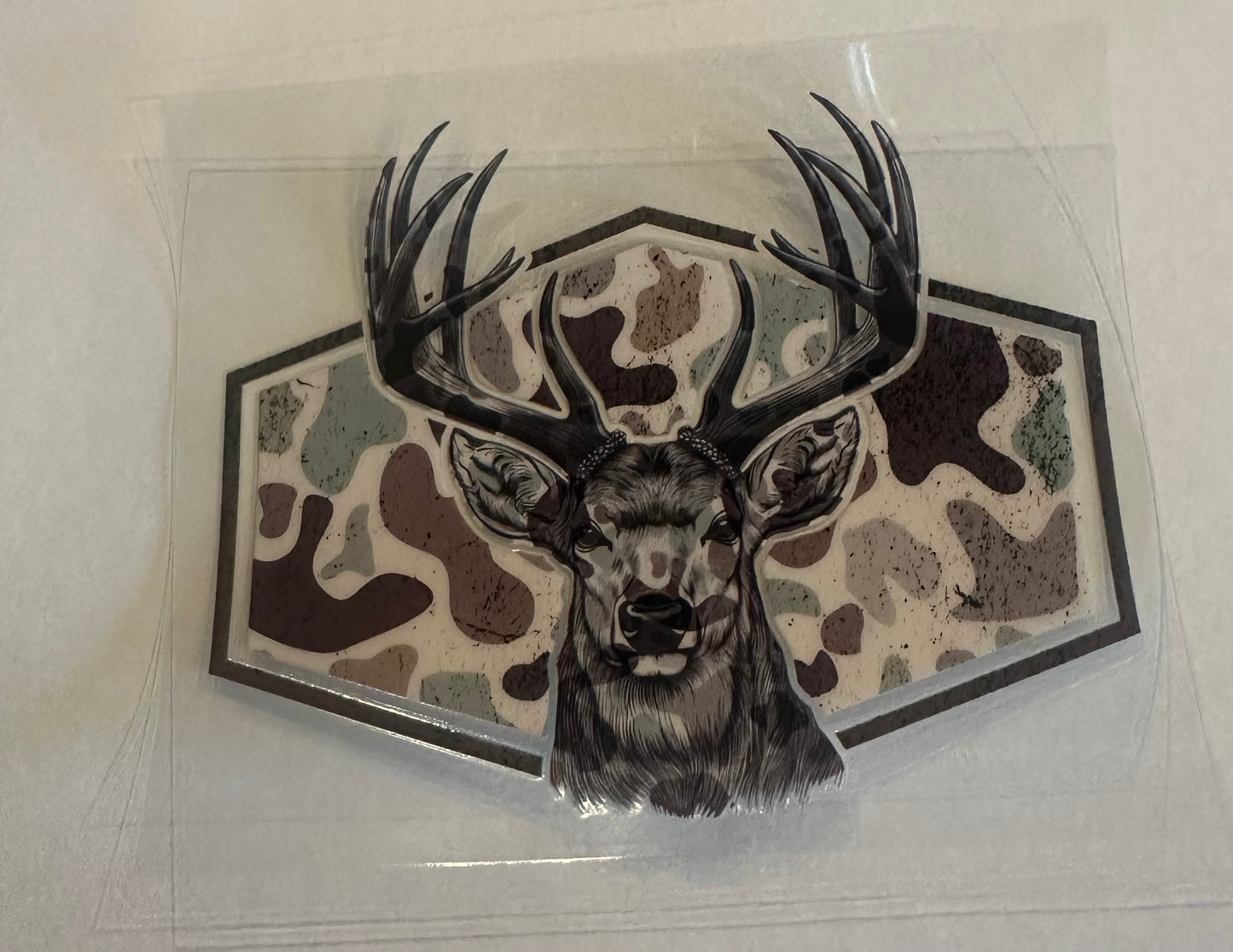 Camo deer decal