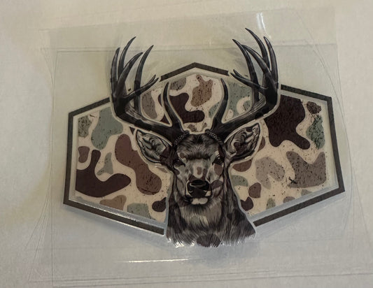 Camo deer decal