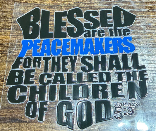 Blessed are the peacemakers