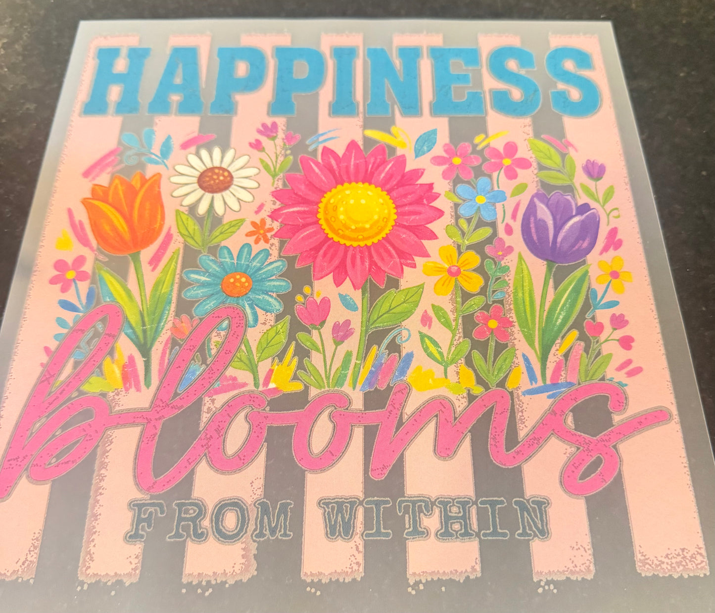 Happiness blooms from within