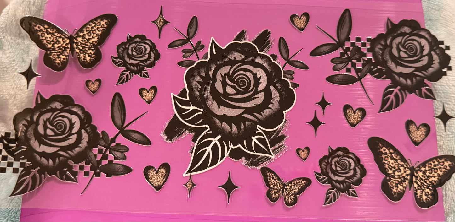 Roses and butterflies ￼