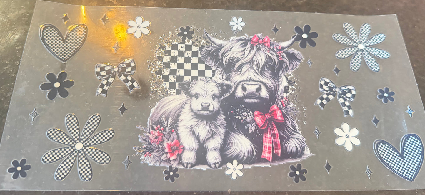 Red bow cow