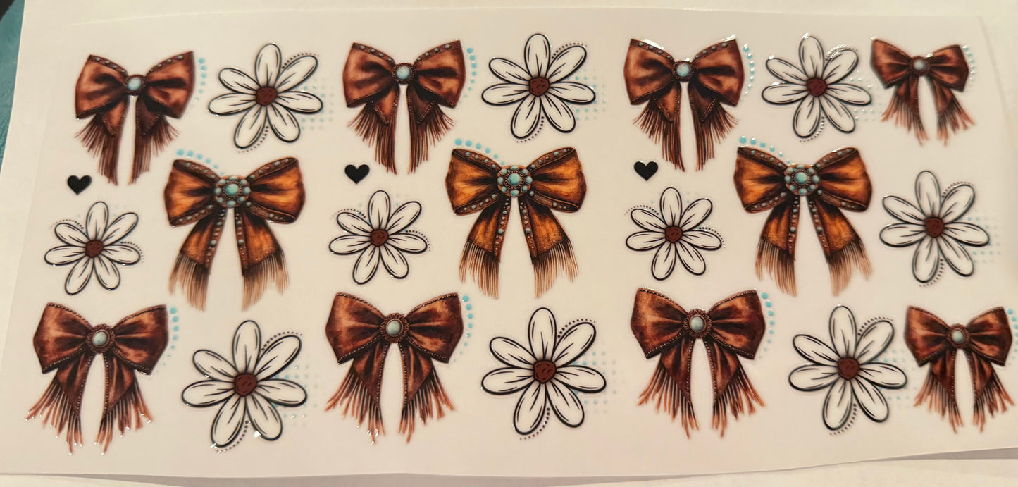 Western bows and daisies