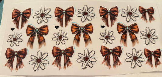 Western bows and daisies