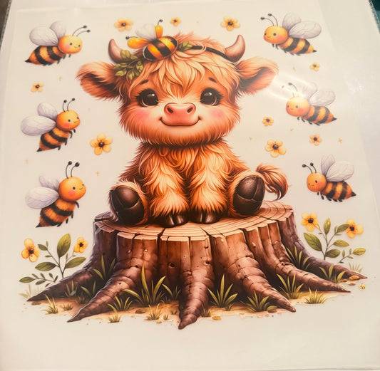 Cow and bees