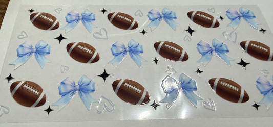 Football and blue bows