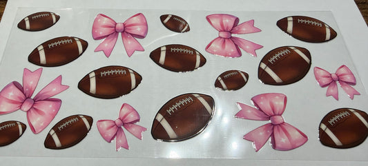 Football and pink bows