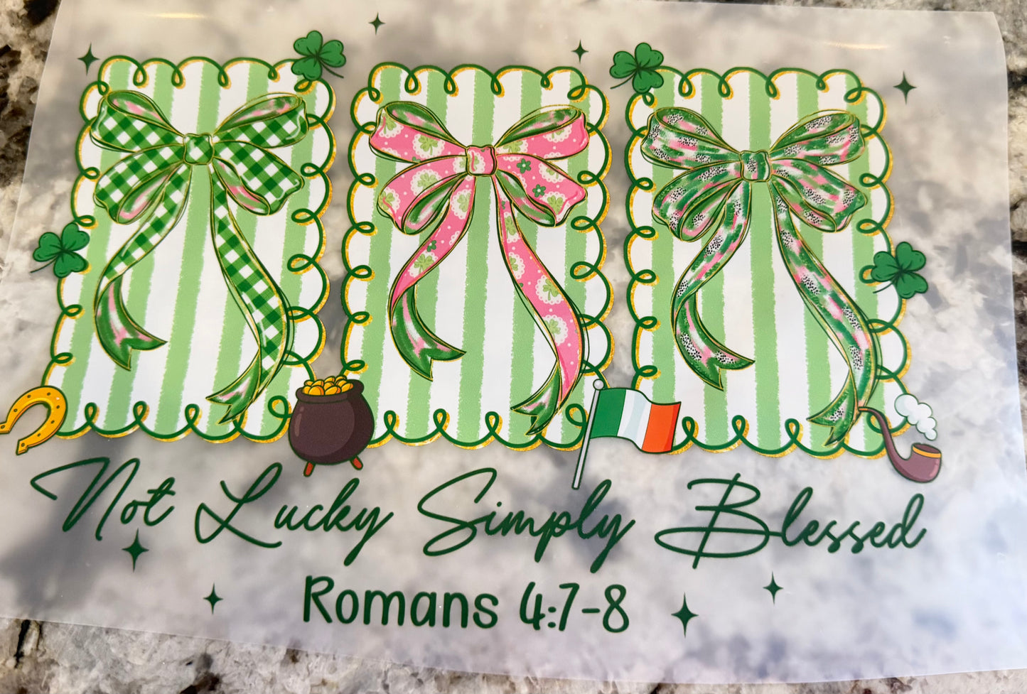 Not lucky Simply blessed