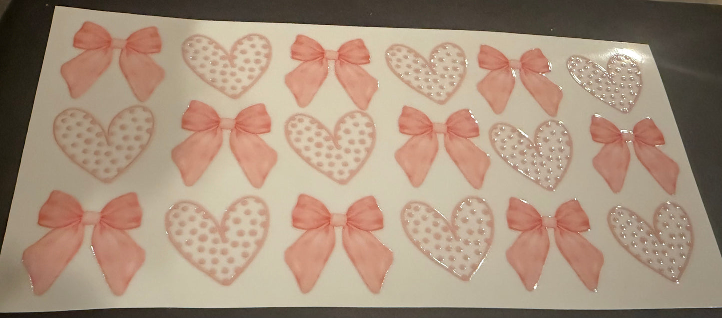Pink bows & hearts