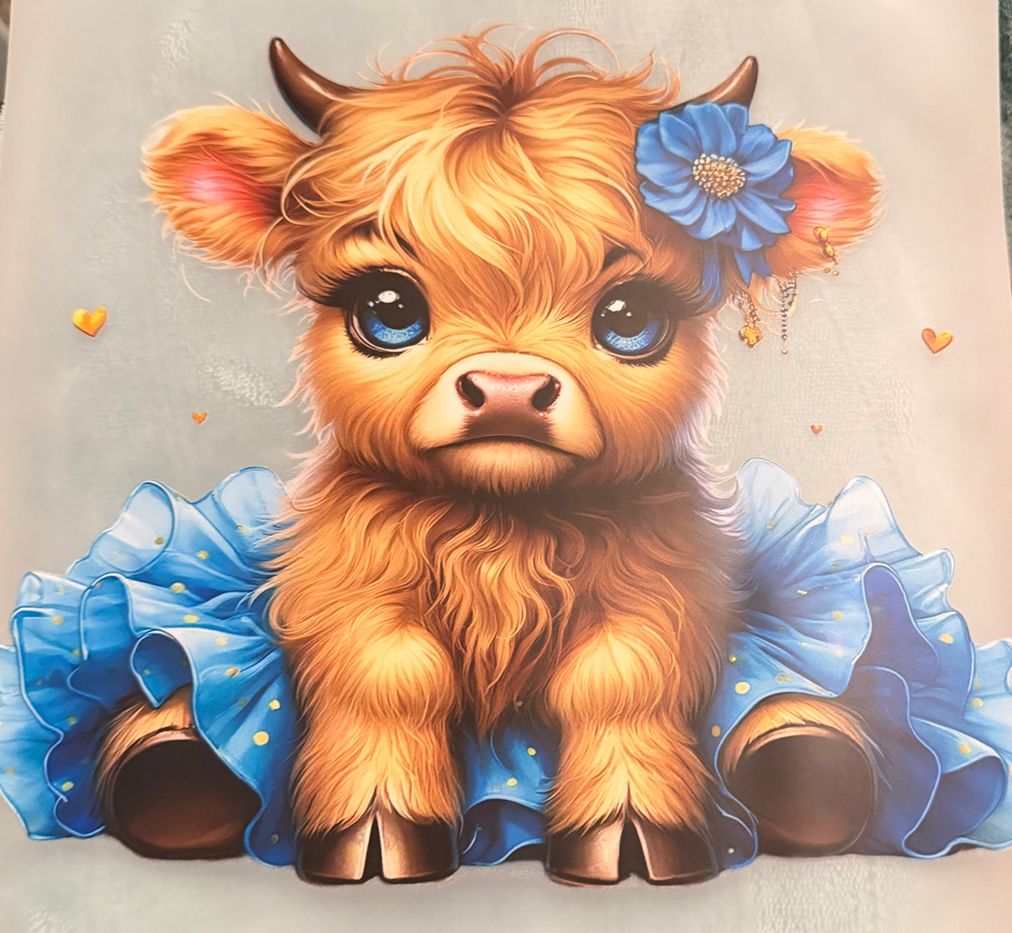 Cow blue tutu