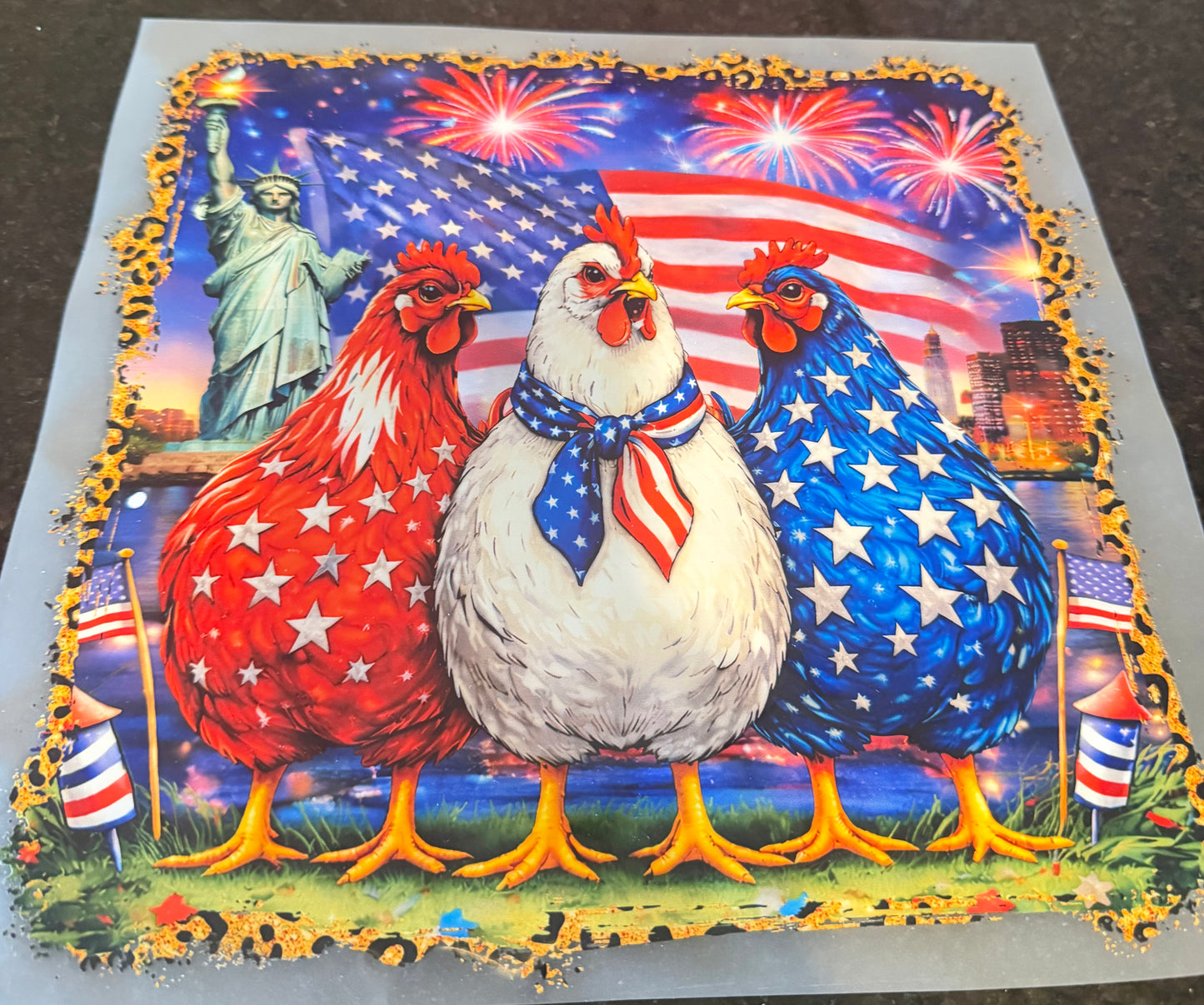 Patriotic chickens