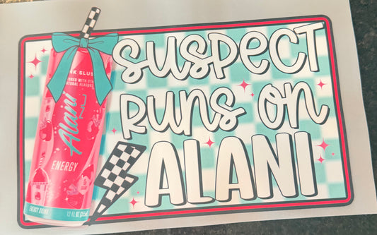 Suspect runs on alani