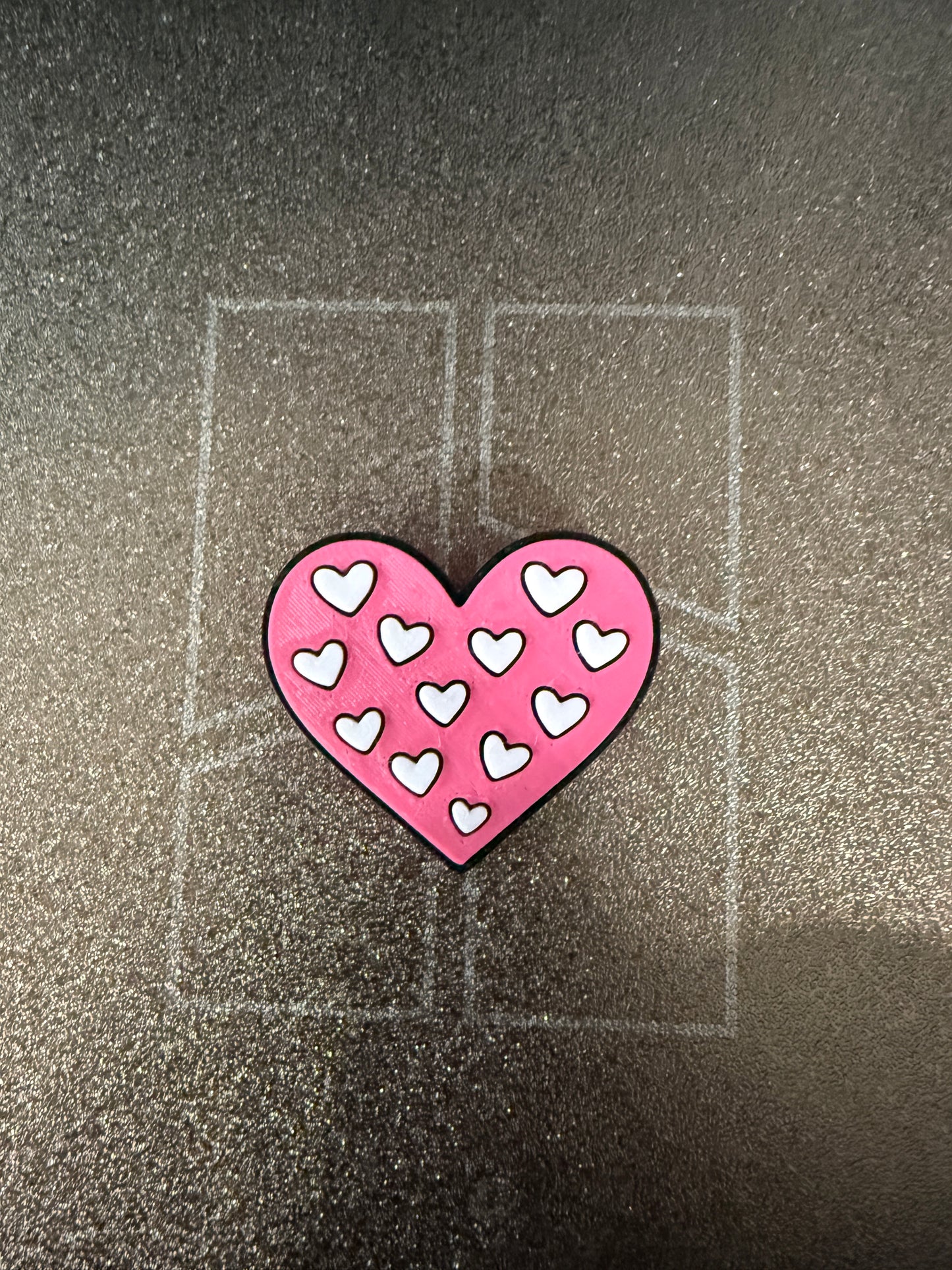 Pink heart topper