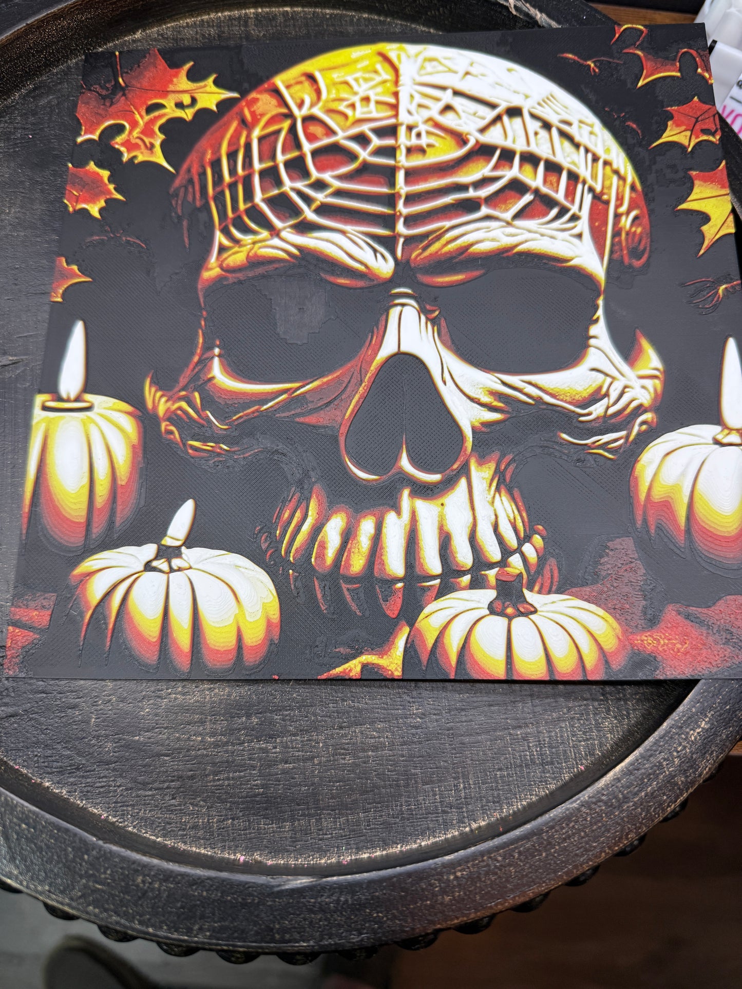 Spooky skull 3d painting