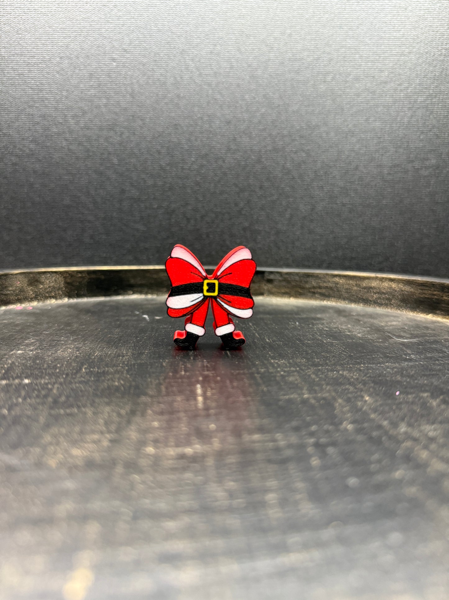 Santa bow topper