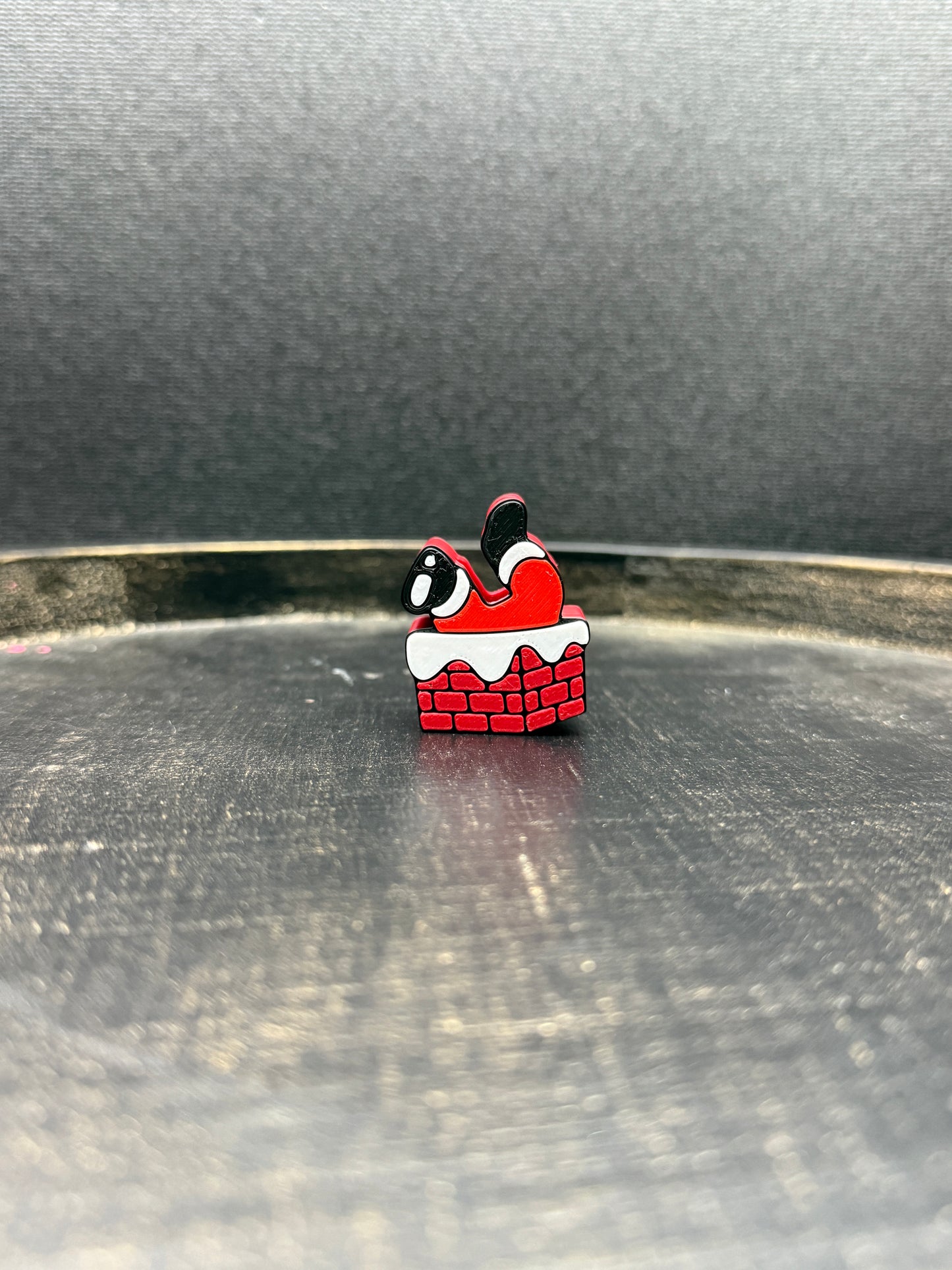 Santa stuck straw topper
