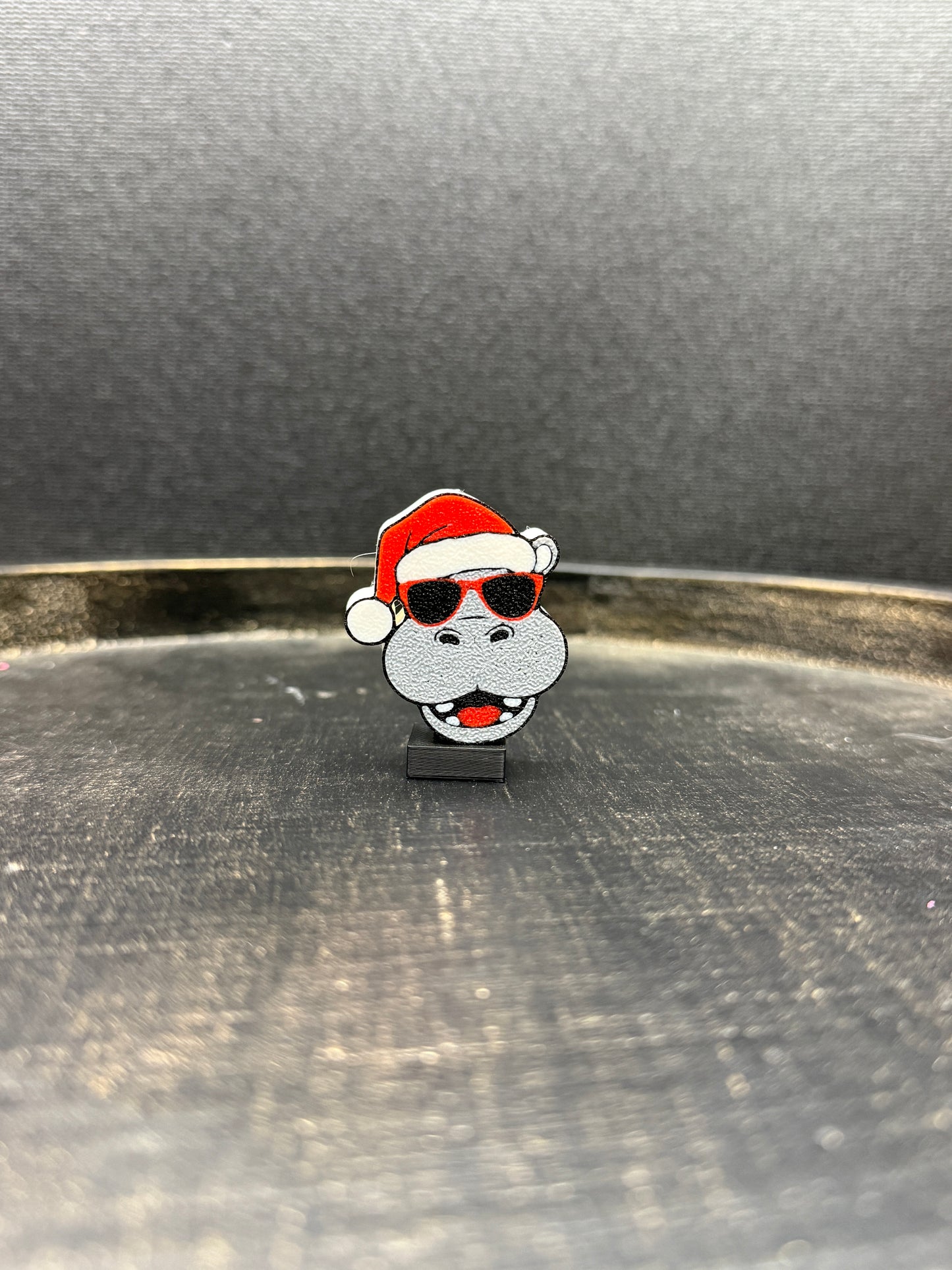Christmas hippo topper