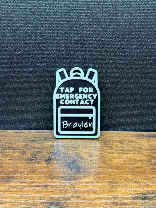 Emergency contact nfc tag