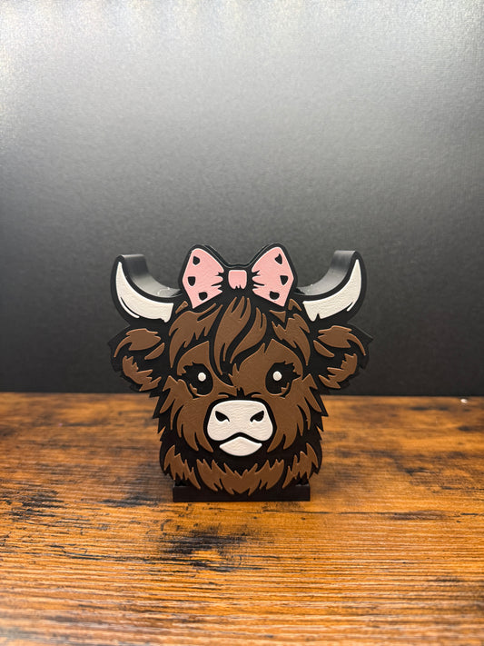 Highland cow pen holder