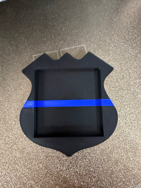 Thin blue line posted note holder