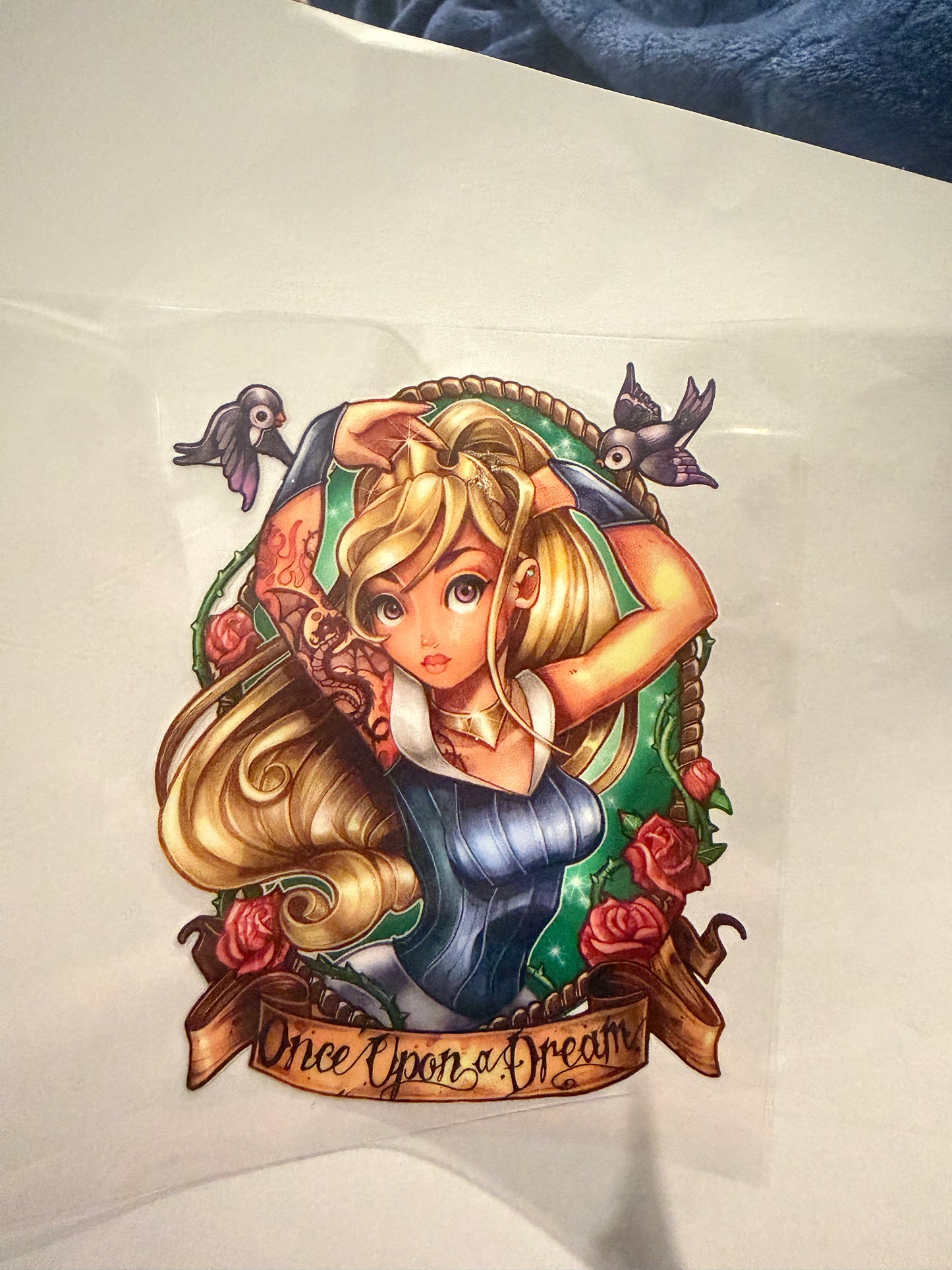Tattooed sleeping beauty