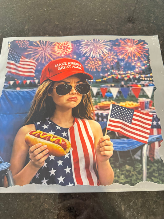 Patriotic funny Barbie